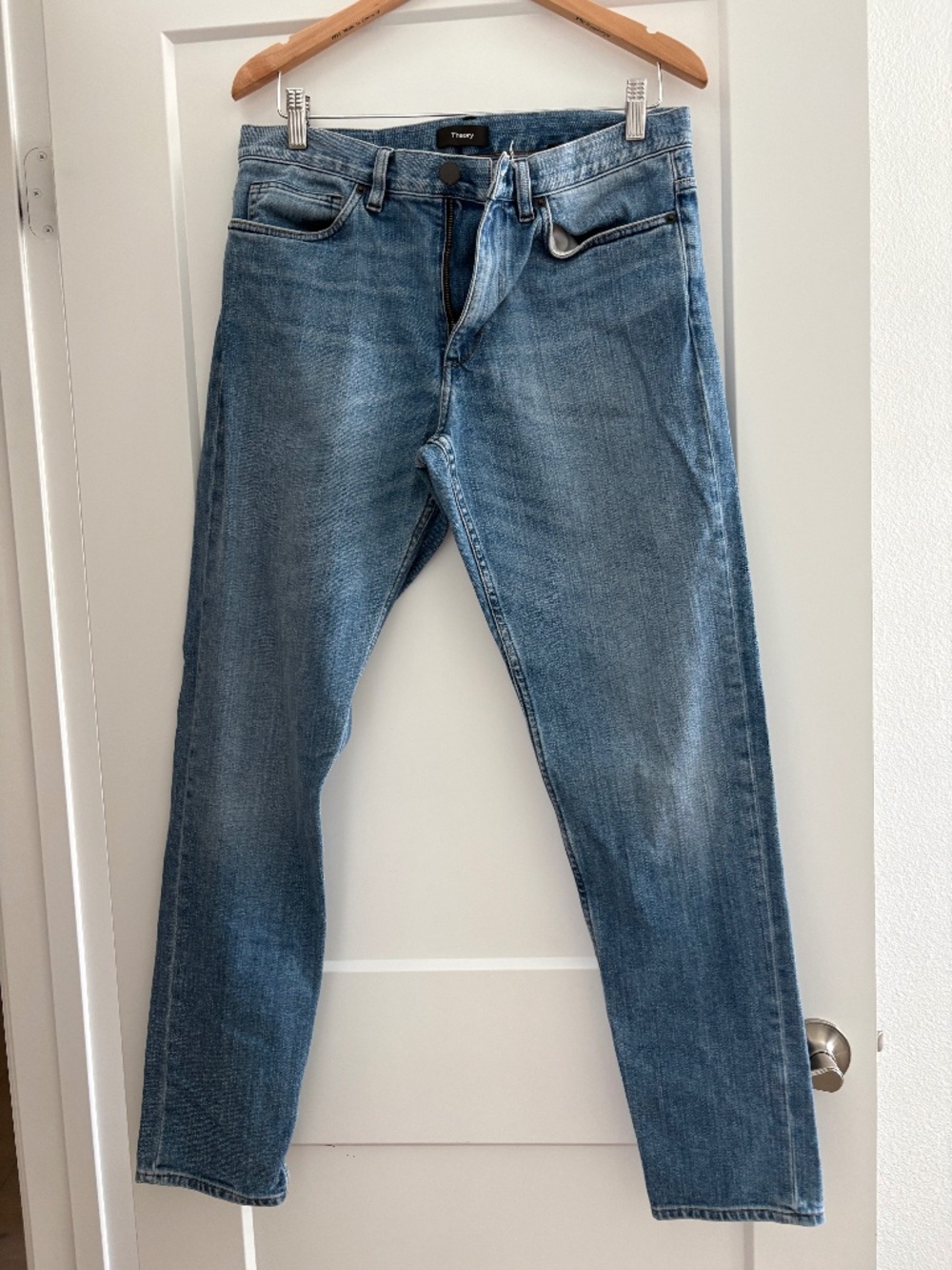 Men’s Theory Denim Jeans medium blue color